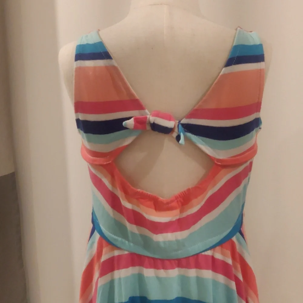 Gymboree multi strip sleeveless dress sz 10